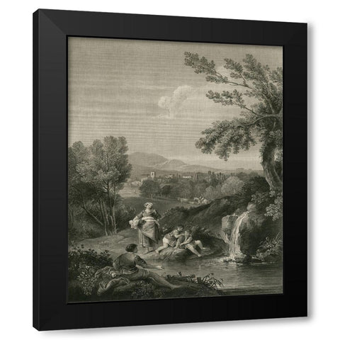 The Spring Head Black Modern Wood Framed Art Print with Double Matting by Zuccherelli, F.