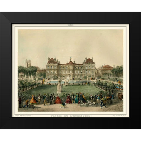 Palais Du Luxembourg Black Modern Wood Framed Art Print by Unknown