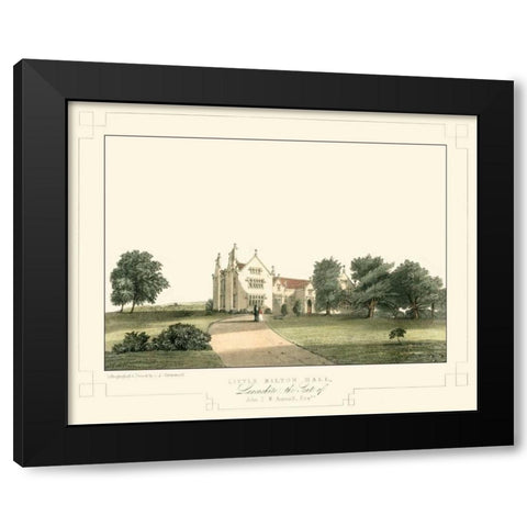 Lancashire Castles V Black Modern Wood Framed Art Print with Double Matting by Greenwood, C.J.
