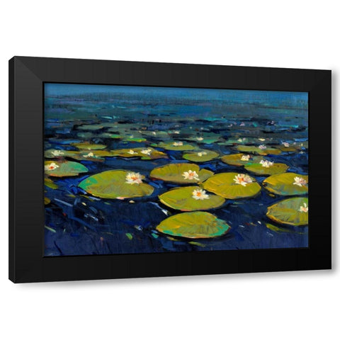 Lily Pads I Black Modern Wood Framed Art Print with Double Matting by OToole, Tim