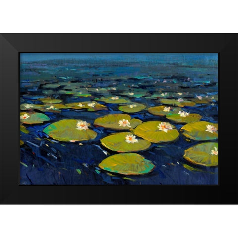 Lily Pads I Black Modern Wood Framed Art Print by OToole, Tim