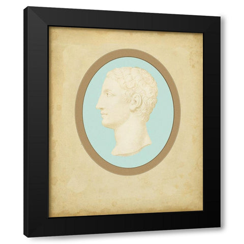 Spa Cameo II Black Modern Wood Framed Art Print with Double Matting by Bartolozzi, F.