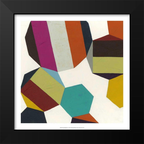 Poly-Rhythmic I Black Modern Wood Framed Art Print by Vess, June Erica