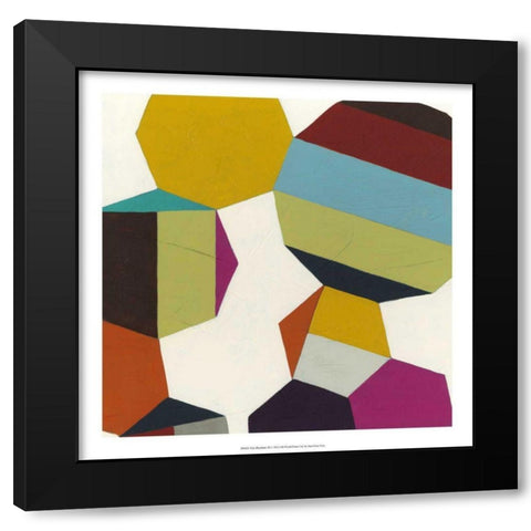 Poly-Rhythmic III Black Modern Wood Framed Art Print by Vess, June Erica