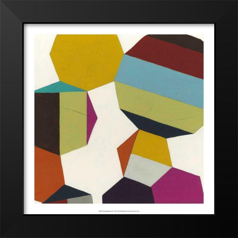 Poly-Rhythmic III Black Modern Wood Framed Art Print by Vess, June Erica