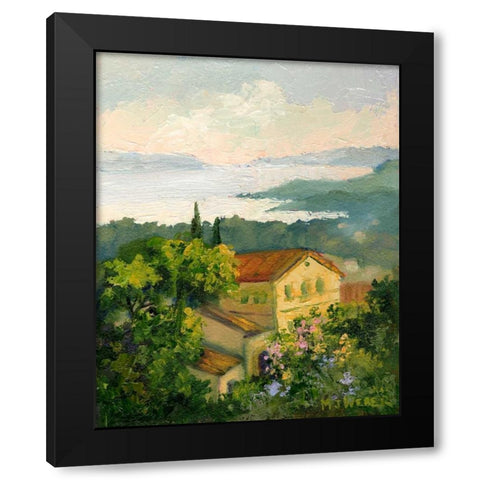 View to the Sea Black Modern Wood Framed Art Print by Weber, Mary Jean