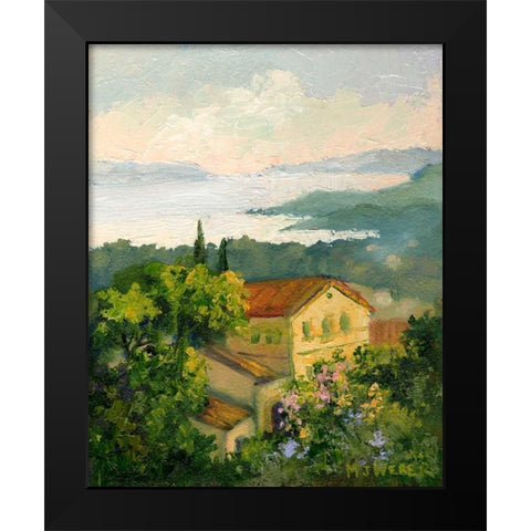 View to the Sea Black Modern Wood Framed Art Print by Weber, Mary Jean