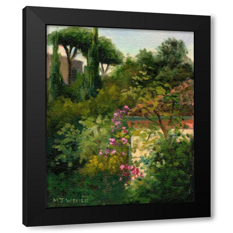 The Villa Next Door Black Modern Wood Framed Art Print by Weber, Mary Jean