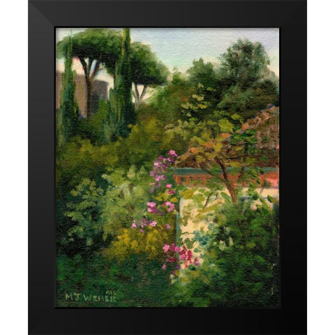 The Villa Next Door Black Modern Wood Framed Art Print by Weber, Mary Jean