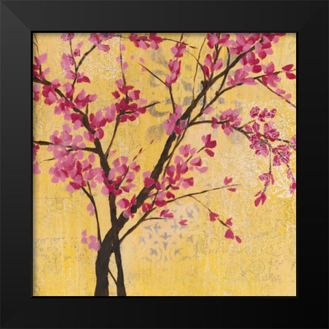 Fuchsia Blossoms II Black Modern Wood Framed Art Print by Goldberger, Jennifer