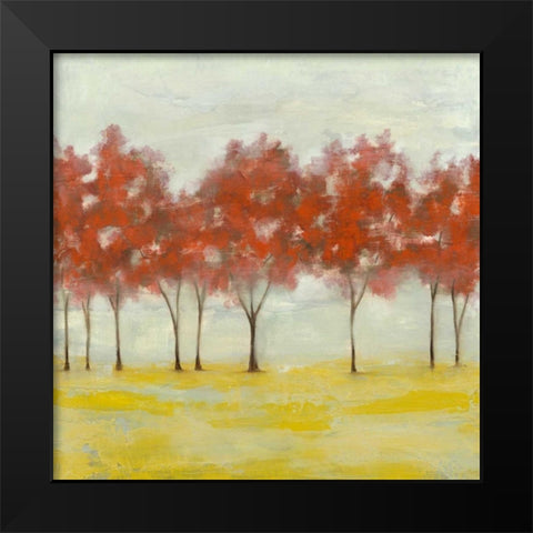 Terra Cotta Trees I Black Modern Wood Framed Art Print by Goldberger, Jennifer