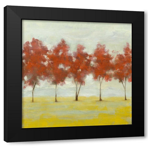 Terra Cotta Trees II Black Modern Wood Framed Art Print by Goldberger, Jennifer