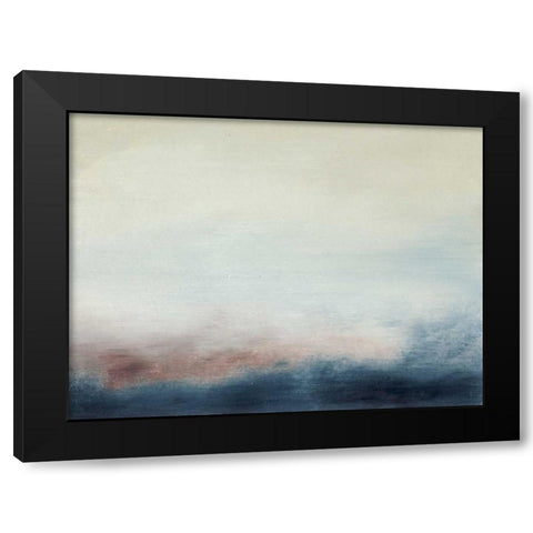 Water V Black Modern Wood Framed Art Print with Double Matting by Gorden, Sharon