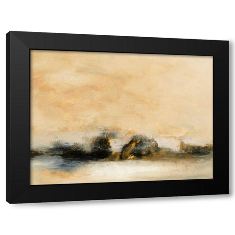 Land I Black Modern Wood Framed Art Print with Double Matting by Gordon, Sharon