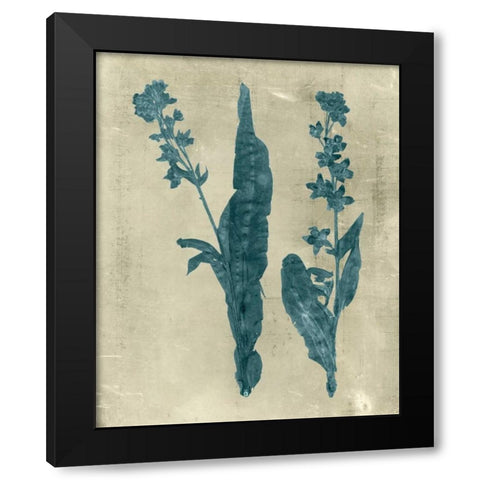 Impressions in Teal Black Modern Wood Framed Art Print with Double Matting by Vision Studio
