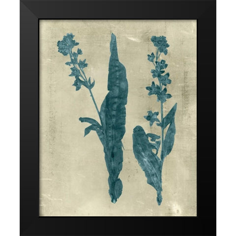 Impressions in Teal Black Modern Wood Framed Art Print by Vision Studio