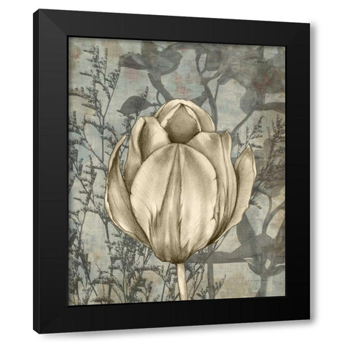 Tulip and Wildflowers I Black Modern Wood Framed Art Print by Goldberger, Jennifer