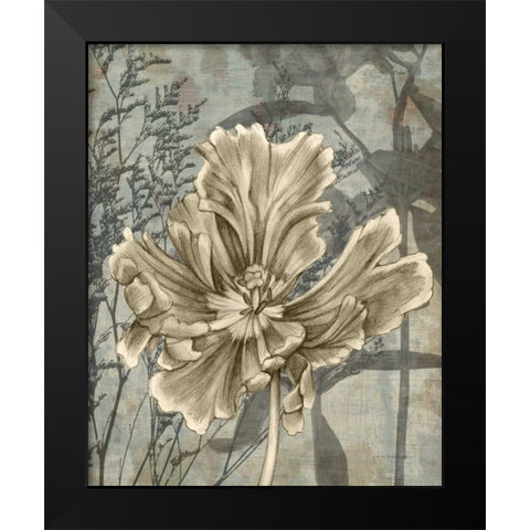 Tulip and Wildflowers II Black Modern Wood Framed Art Print by Goldberger, Jennifer