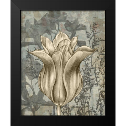 Tulip and Wildflowers III Black Modern Wood Framed Art Print by Goldberger, Jennifer