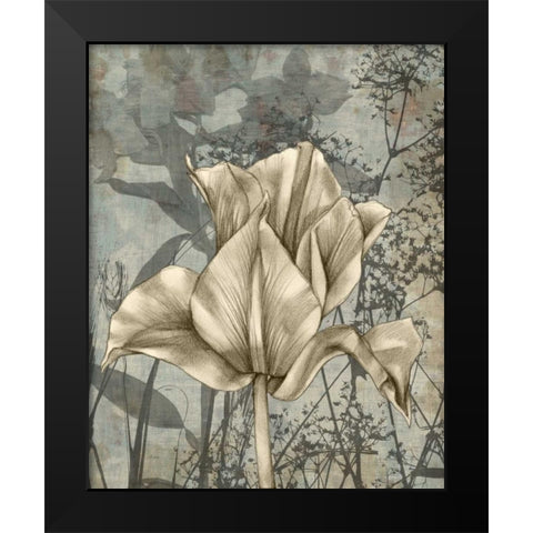 Tulip and Wildflowers IV Black Modern Wood Framed Art Print by Goldberger, Jennifer
