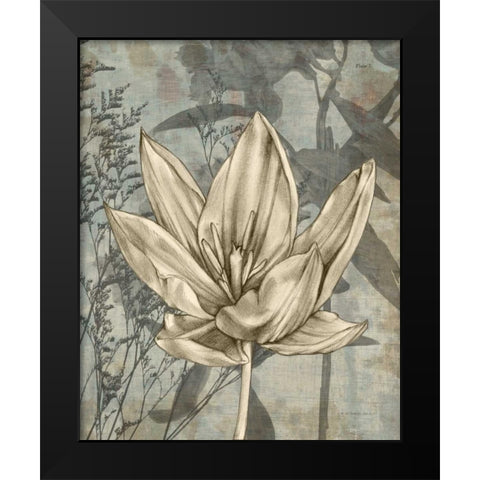 Tulip and Wildflowers VI Black Modern Wood Framed Art Print by Goldberger, Jennifer