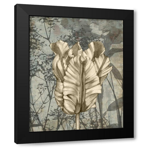 Tulip and Wildflowers VII Black Modern Wood Framed Art Print with Double Matting by Goldberger, Jennifer