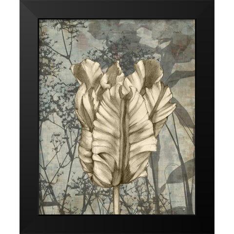 Tulip and Wildflowers VII Black Modern Wood Framed Art Print by Goldberger, Jennifer