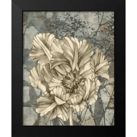 Tulip and Wildflowers IX Black Modern Wood Framed Art Print by Goldberger, Jennifer