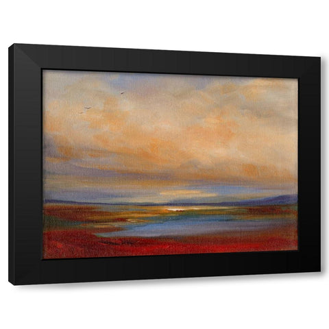 Southern Light Black Modern Wood Framed Art Print with Double Matting by Finch, Sheila