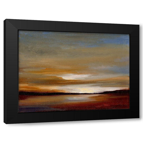 Daybreak Black Modern Wood Framed Art Print by Finch, Sheila
