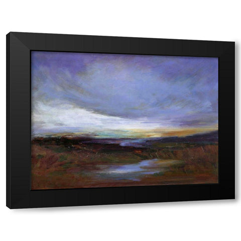 Coastal Wetlands Black Modern Wood Framed Art Print by Finch, Sheila