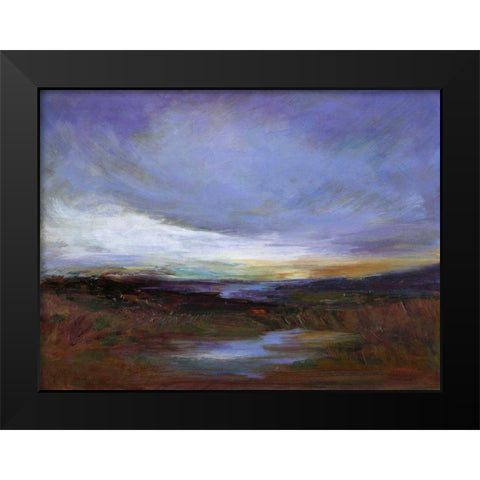 Coastal Wetlands Black Modern Wood Framed Art Print by Finch, Sheila