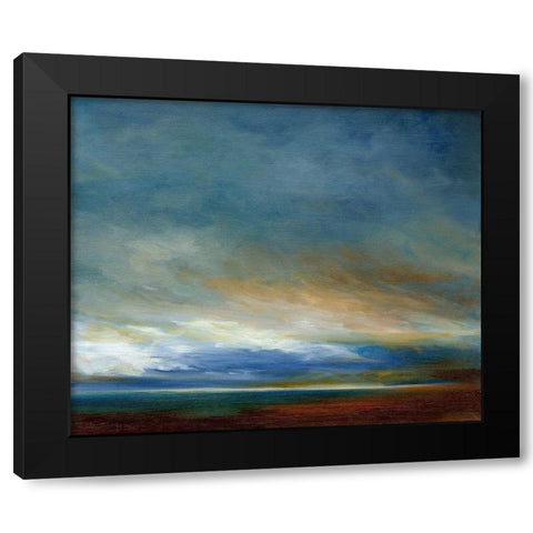 Coastal Storm Black Modern Wood Framed Art Print by Finch, Sheila