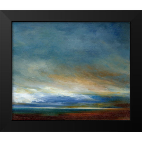 Coastal Storm Black Modern Wood Framed Art Print by Finch, Sheila