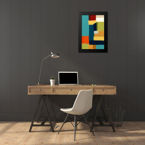Metro Palette I Black Modern Wood Framed Art Print by Vess, June Erica