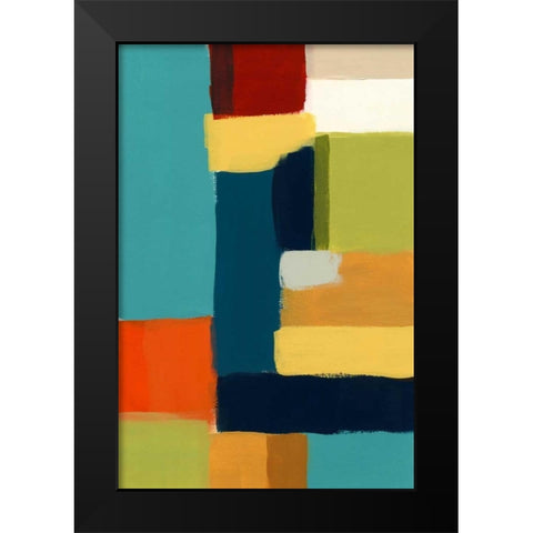 Metro Palette I Black Modern Wood Framed Art Print by Vess, June Erica