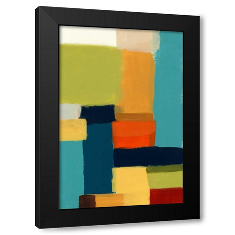 Metro Palette II Black Modern Wood Framed Art Print by Vess, June Erica