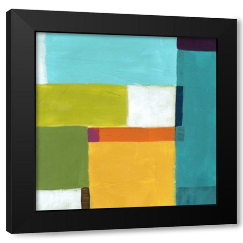 City Square I Black Modern Wood Framed Art Print with Double Matting by Vess, June Erica