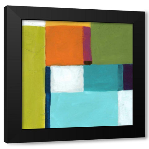 City Square II Black Modern Wood Framed Art Print by Vess, June Erica