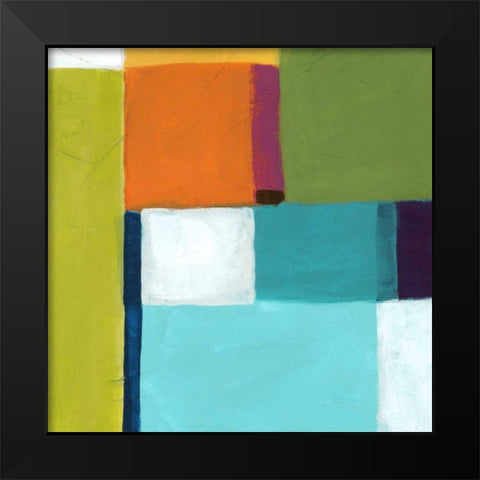 City Square II Black Modern Wood Framed Art Print by Vess, June Erica