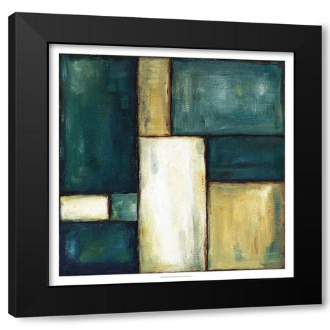 Cobalt I Black Modern Wood Framed Art Print with Double Matting by Zarris, Chariklia