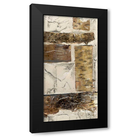 Birch Bark Abstract II Black Modern Wood Framed Art Print by Goldberger, Jennifer