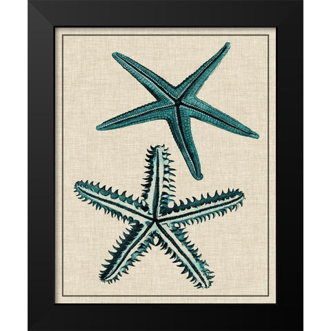 Coastal Starfish I Black Modern Wood Framed Art Print by Vision Studio