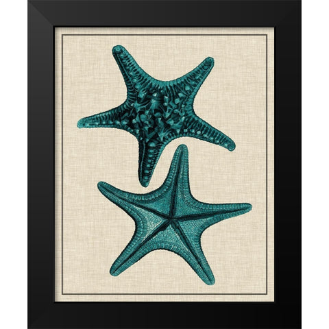 Coastal Starfish II Black Modern Wood Framed Art Print by Vision Studio