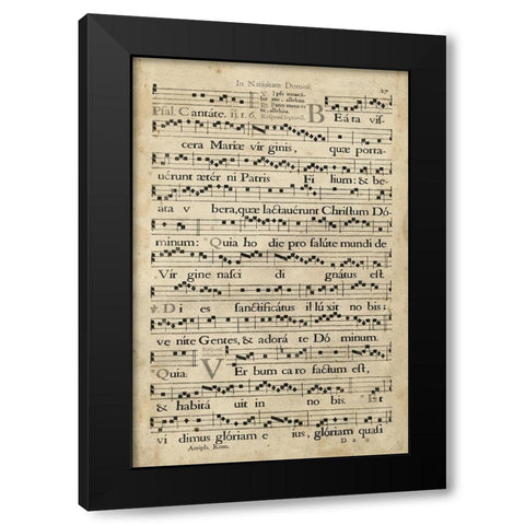 Vellum Songbook IV Black Modern Wood Framed Art Print by Unknown
