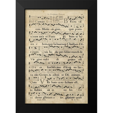 Vellum Songbook IV Black Modern Wood Framed Art Print by Unknown