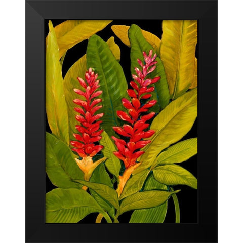 Dramatic Red Ginger Black Modern Wood Framed Art Print by OToole, Tim