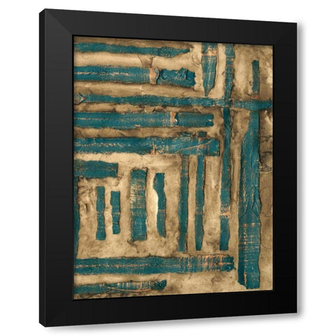 Maze I Black Modern Wood Framed Art Print with Double Matting by Goldberger, Jennifer