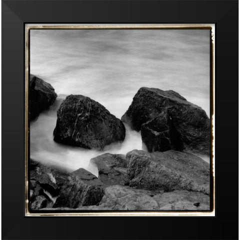 Incoming Tide II Black Modern Wood Framed Art Print by DeNardo, Laura