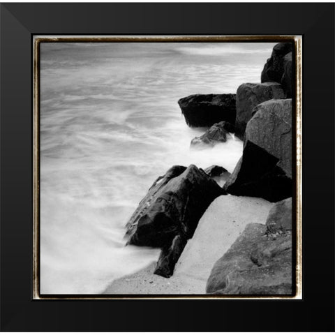 Incoming Tide IV Black Modern Wood Framed Art Print by DeNardo, Laura